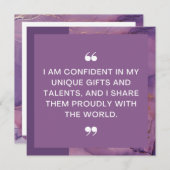 ユニーク贈り前向き証 (正面/裏面)