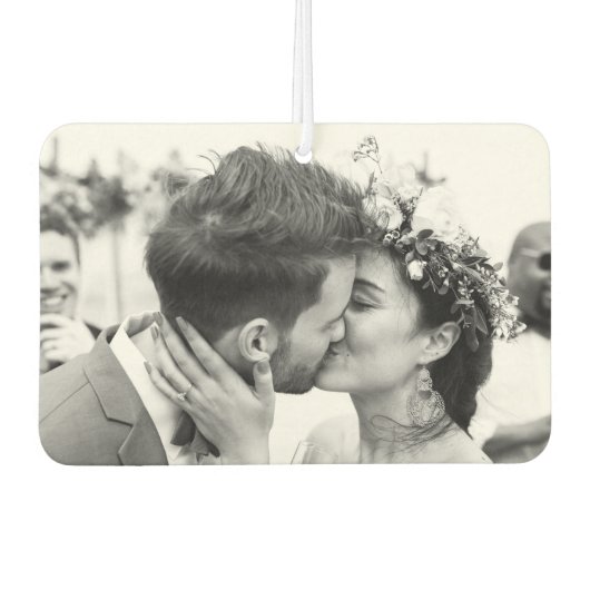 ユニーク贈り物、カップル結婚の写真カスタムのモダン カーエアーフレッシュナー (正面)