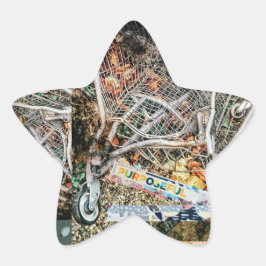 ユニーク走ショッピングカートのシール 星シール