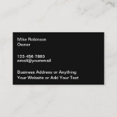 ユニーク車のクール名刺 名刺 (裏面)