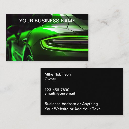 ユニーク車のクール名刺 名刺 (正面/裏面)