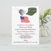 ユニーク軍隊陸軍空軍退職パーティー 招待状 (スタンド正面)