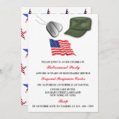 ユニーク軍隊陸軍空軍退職パーティー 招待状 (正面/裏面)