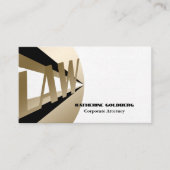 ユニーク金ゴールドおよびブラック弁護士名刺 名刺 (正面)