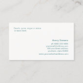 ユニーク金ゴールドツリーオブライフカウンセラーセラピスト 名刺 (裏面)