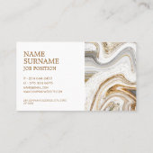 ユニーク金ゴールドレタリング金ゴールドアゲート抽象芸術 名刺 (裏面)