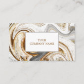 ユニーク金ゴールドレタリング金ゴールドアゲート抽象芸術 名刺 (正面)