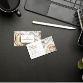 ユニーク金ゴールドレタリング金ゴールドアゲート抽象芸術 名刺