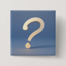 ユニーク金ゴールド疑問符 缶バッジ