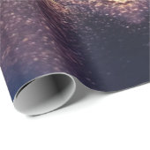 ユニーク金ゴールド紫褐色抽象芸術 ラッピングペーパー (ロールコーナー)