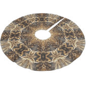 ユニーク金ゴールド飾りツリースカート ブラッシュドポリエステルツリースカート (アングル)