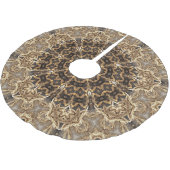 ユニーク金ゴールド飾りツリースカート ブラッシュドポリエステルツリースカート (アングル)