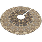 ユニーク金ゴールド飾りツリースカート ブラッシュドポリエステルツリースカート (アングル)