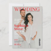 ユニーク雑誌表紙の写真結婚。 招待状 (正面)