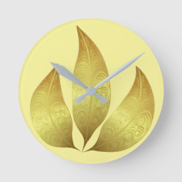 ユニーク離れモダンスケッチ金ゴールド ラウンド壁時計