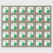 ユニーク魚釣りフィッシャーマンクリスマス ラッピングペーパー (フラット)