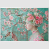 ユニーク鳥かご帽子フローラの切り離し 薄葉紙 (正面)