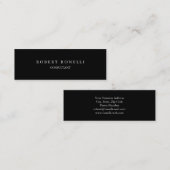 ユニーク黒独占的個人特別 スキニー名刺 (正面/裏面)