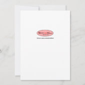 ユニーク、おもしろい結婚式招待状 招待状 (裏面)