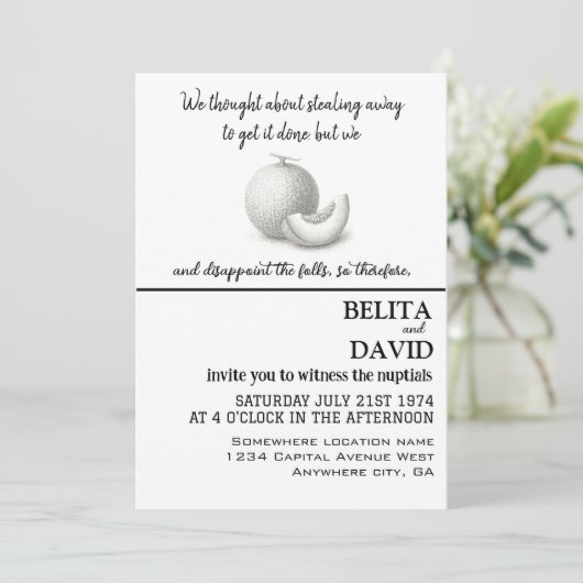 ユニーク、おもしろい結婚式招待状 招待状 (スタンド正面)