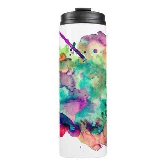 ユニーク,はっきりした水カラフル色の絵を描(ばちゃばちゃ)跳ねる タンブラー (正面)