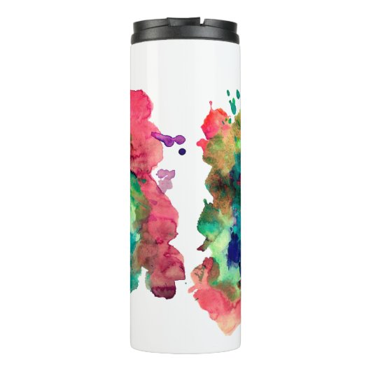 ユニーク,はっきりした水カラフル色の絵を描(ばちゃばちゃ)跳ねる タンブラー (裏面)