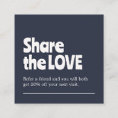 ユニーク オールド ホワイト ブルー ボールド サロン 紹介カード (正面)