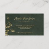 ユニーク クラシック エレガント プロフェッショナル 名刺 (裏面)