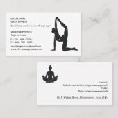 ユニーク&シンプルヨガインストラクター先生 名刺 (正面/裏面)