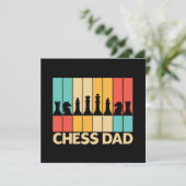 ユニーク チェス ダッド おもしろ レトロな夕焼け カード (スタンド正面)