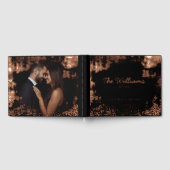 ユニーク テクスチャー ゲスト ブック ローズ ゴールド フォイル ゲストブック (全面)