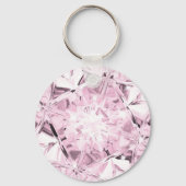 ユニーク パステル パープル ダイヤモンド カスタム ネーム モダン キーホルダー (正面)