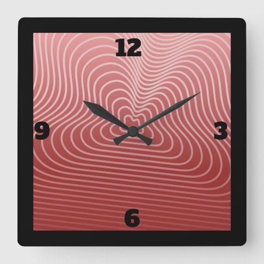 ユニーク&パーソナライズされたカスタムWall Clockデザイン スクエア壁時計 (正面)