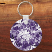 ユニーク パープル ダイヤモンド カスタム ネーム ユニーク キーホルダー (正面)