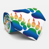 ユニーク&ベアエレガントポーのグラデーションプリント ネクタイ (ロール)