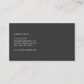 ユニーク&モダンクールモノグラムON白 名刺 (裏面)