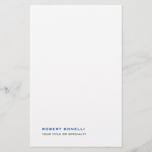 ユニーク モダン プレミアム パール ミニマリスト 便箋 (正面)