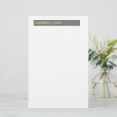 ユニーク モダン プレーン ミニマリスト ネーム 便箋 (スタンド正面)