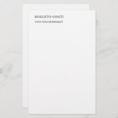 ユニーク モダン プレーン ミニマル 便箋 (正面/裏面)