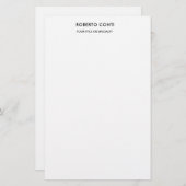 ユニーク モダン プレーン ミニマル 便箋 (正面/裏面)