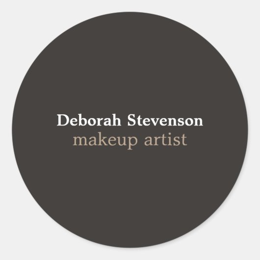 ユニーク モダン ミニマル グレー カスタム ラウンドシール (正面)