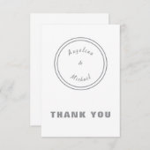 ユニーク モダン ミニマル シンプル サンキューカード (正面/裏面)