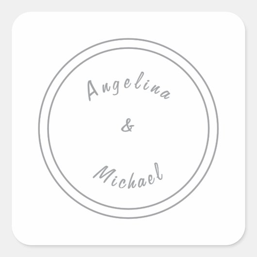 ユニーク モダン ミニマル シンプル スクエアシール (正面)