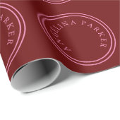 ユニーク モダン ミニマル プレーンプル ラッピングペーパー (ロールコーナー)