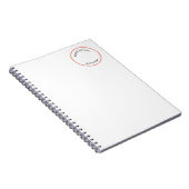 ユニーク モダン ミニマル レッド ブラック ホワイト カーブ ノートブック (右側)