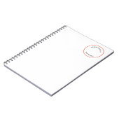 ユニーク モダン ミニマル レッド ブラック ホワイト カーブ ノートブック (左側)