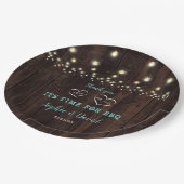 ユニーク ヴィンテージ ストリング ライト オールド バーン 私も結婚するよ BBQ ペーパープレート (アングル)