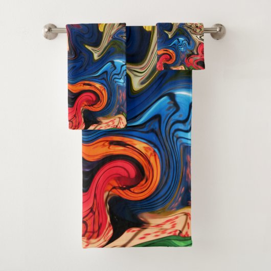 ユニーク，美しい，カラフル，パタ色彩の鮮やかーンGRE バスタオルセット (インサイチュ)