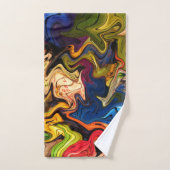 ユニーク，美しい，カラフル，パタ色彩の鮮やかーンGRE バスタオルセット (ハンドタオル)