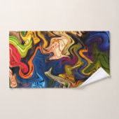 ユニーク，美しい，カラフル，パタ色彩の鮮やかーンGRE バスタオルセット (ハンドタオル)